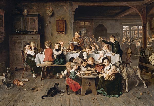 Ein Kinderfest (Der Katzentisch) von Ludwig Knaus