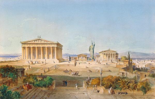 Die Akropolis von Athen zur Zeit des Perikles 444 v. Chr 1851
