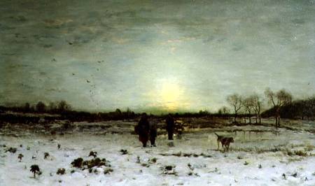 Winter Landscape at Sunset von Ludwig Munthe