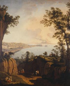 Der Golf von Neapel mit Blick auf den Vesuv um 1800
