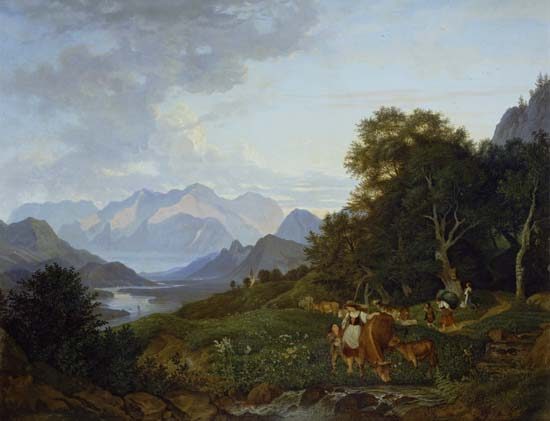 Salzburgische Landschaft mit dem Tannengebirge von Ludwig Richter