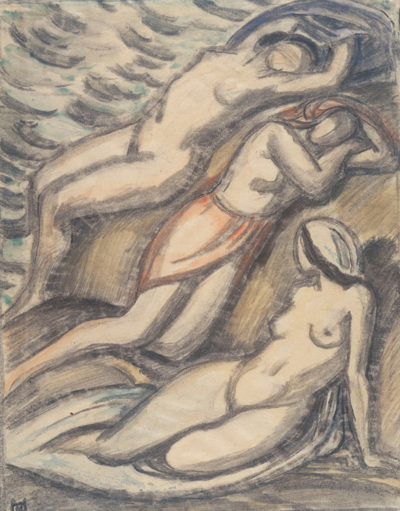Drei badende Frauen von Ludwig von Hofmann