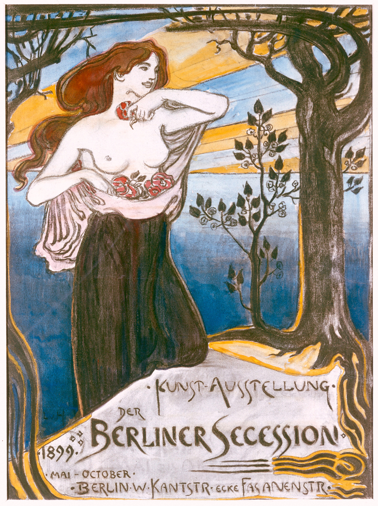 Plakat Berliner Sezession von Ludwig von Hofmann