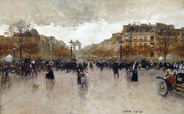 Auf den Champs Elysées, Paris. von Luigi Loir