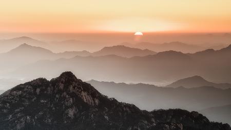 Huangshan-Sonnenaufgang