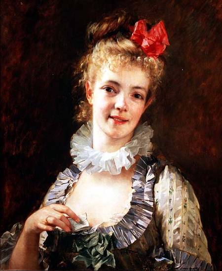 Girl with Love Letter, or the Valentine von Madeleine Lemaire