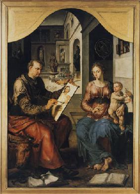 Lukas malt die Madonna 1552