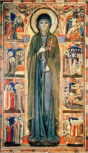 St. Clare with Scenes from her Life von Maestro di Santa Chiara