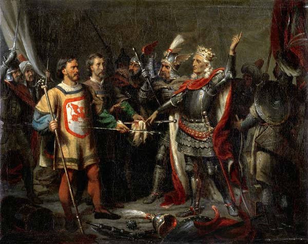 Wladyslaw II Jagiello (c.1351-1434) Before the Battle of Tannenberg, 15th July 1410 von Maksymiljan Antoni Piotrowski
