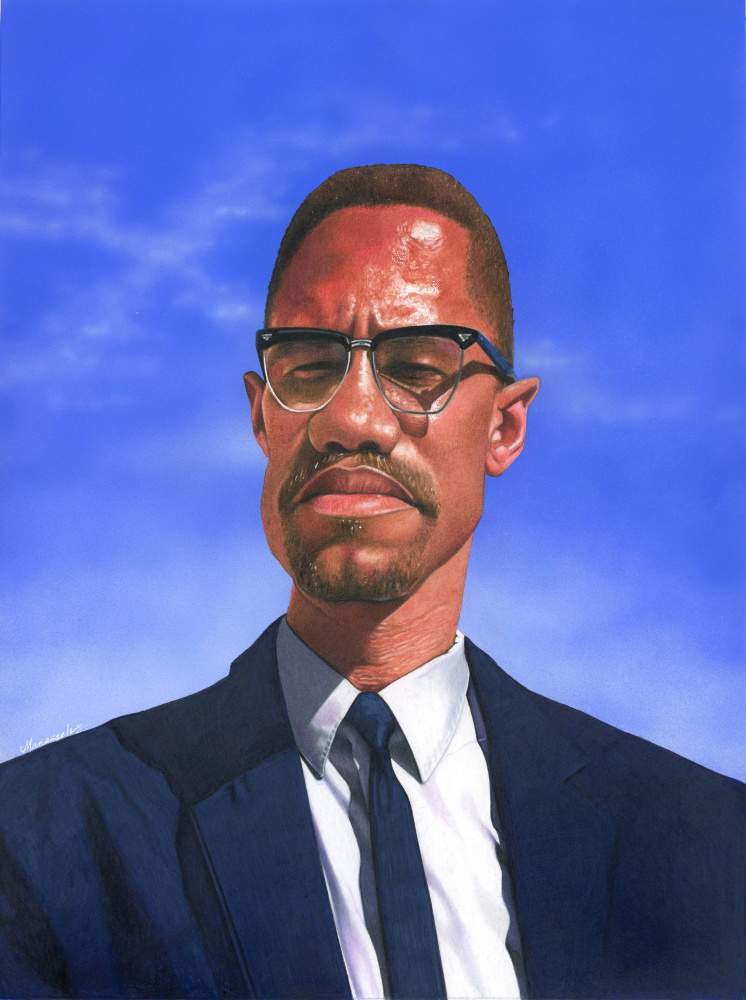 Malcolm X von Manasseh Johnson Sr.