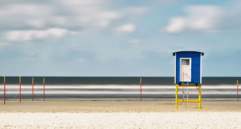 Langzeitbelichtung am Strand von Langeoog von Manfred Uhr