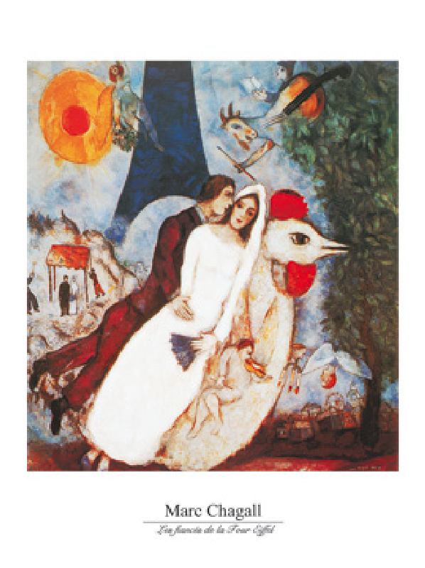Les fiances  - (MCH-622) von Marc Chagall
