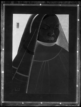 Porträt von Anita Pittoni als Nonne verkleidet, ca. 1930 fotografiert 1930