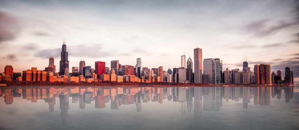 Sunrise at Chicago von Marcin Kopczynski
