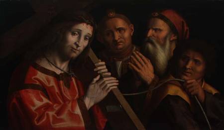 Christ Carrying the Cross and Two Saints von Marco Palmezzano