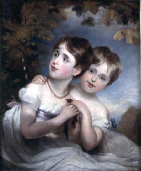 Two Girls with a Bird