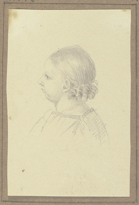 Brustbild eines kleinen Mädchens im Profil nach links von Marie Ellenrieder