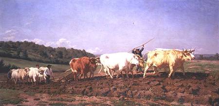 Ploughing in the Nivernais von Maria-Rosa Bonheur