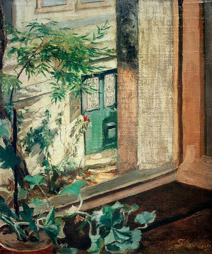 Blick aus dem Atelierfenster von Maria Slavona