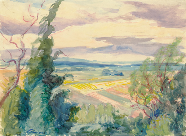 Landschaft an der Oise von Maria Slavona
