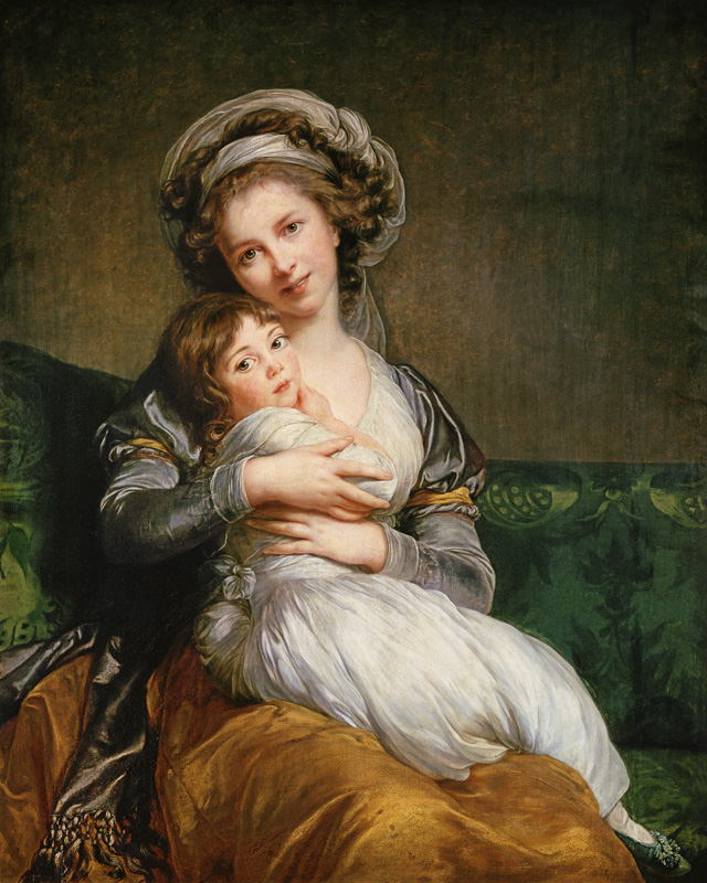 Bildnis der Künstlerin mit ihrer Tochter von Marie Elisabeth-Louise Vigée-Lebrun
