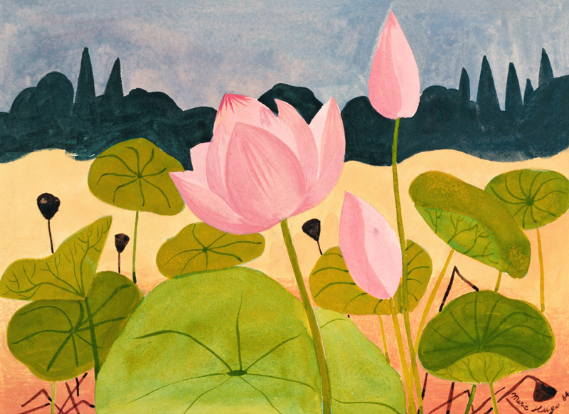 Lotus in the Garrigue von Marie  Hugo
