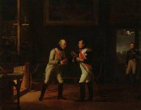 Meeting of Napoleon Bonaparte (1769-1821) and Archduke Charles (1771-1847) of Austria at Stammersdor 17th Decem