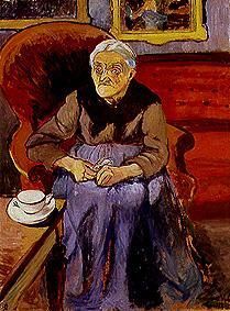 Bildnis einer alten Frau. von Marie Clementine (Suzanne) Valadon