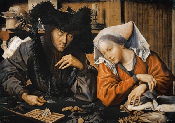 Der Geldwechsler und seine Frau. von Marinus Claeszon van Reymerswaele
