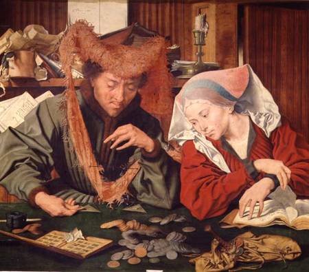 The Money Changer and his Wife von Marinus van Roejmerswaelen