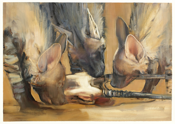 Pack Attack (Young Striped Hyaenas) von Mark  Adlington
