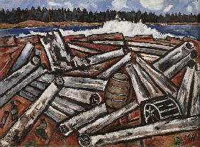 Log Jam, Penobscot Bay 1940-41