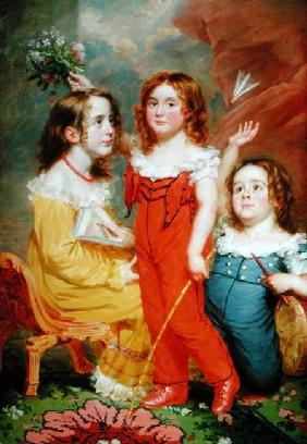 Three Children in an Interior