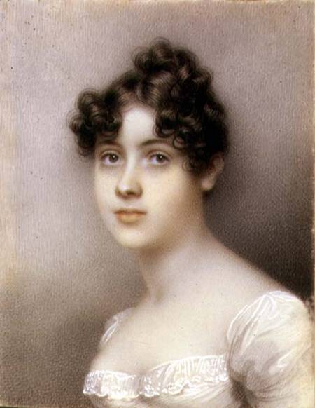 Portrait Miniature of Girl in a White Dress von Mary Ann Knight