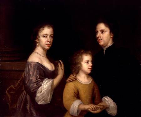 Self Portrait with Husband and Son von Mary Beale