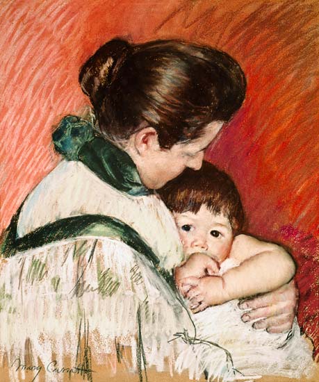 Mutter und Kind (Thomas, der Daumenlutscher) von Mary Stevenson Cassatt