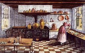 Kitchen of the Hotel St.Lucas, in the Hoogstraat, Rotterdam 1834