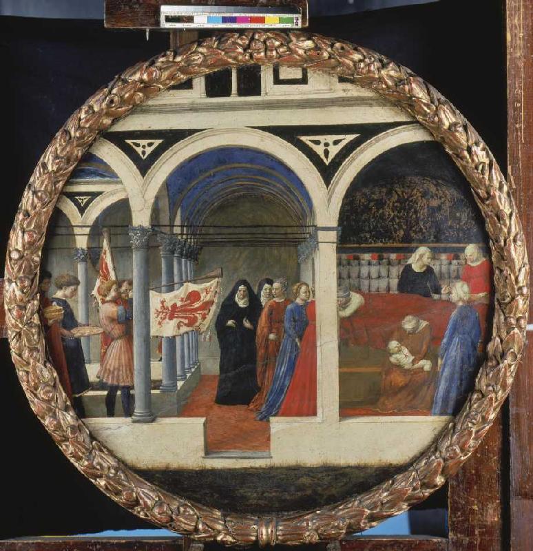 Wochenbett einer Florentinerin von Masaccio