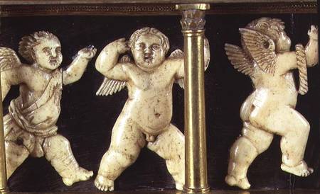 Reliquary of the Sacred Girdle, exterior detail showing the relief of dancing putti von Maso  di Bartolomeo