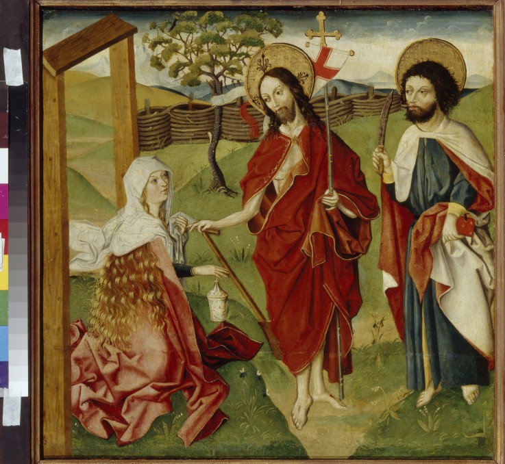 Christus, Maria Magdalena und Heiliger Bartholomäus von Oberrheinischer Meister