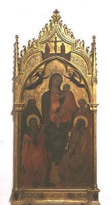 Madonna and Child with Saints (tempera on panel) 1864