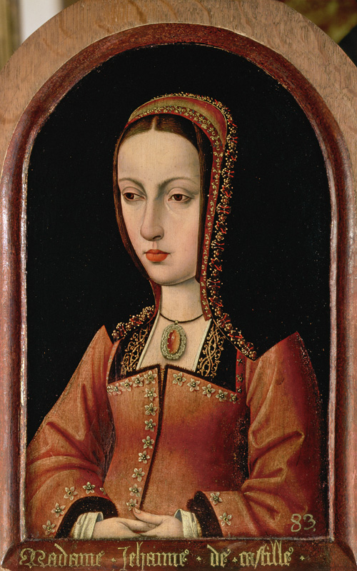 Joanna or Juana `The Mad' of Castile (1479-1555) daughter of Ferdinand II of Aragon (1452-1516) and von Master of the Legend of St. Madeleine