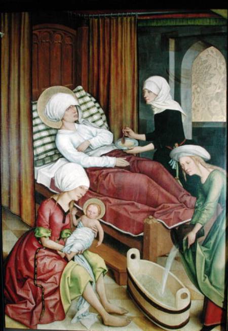 The Birth of the Virgin von Master of the Pfullendorf Altar