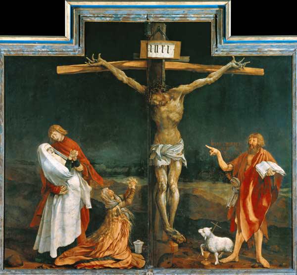 Isenheimer Altar Mitteltafel des geschlossenen Retabel: Kreuzigung Christi