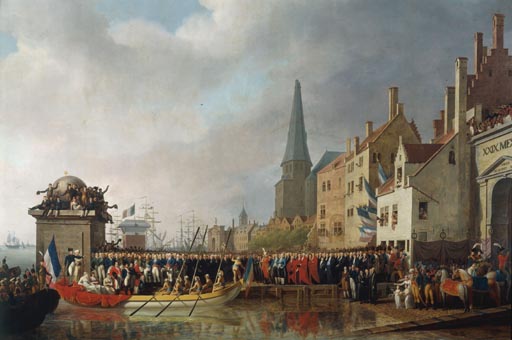 Entree de Bonaparte et de Josephine a Anvers, 18 juillet 1803 von Mathieu-Ignace van Bree