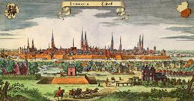 Ansicht der Stadt Lübeck