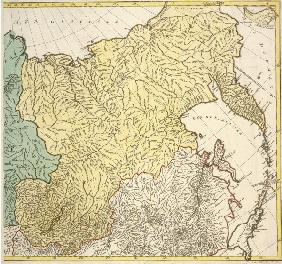 Landkarte Sibirien von Lotter um 1770