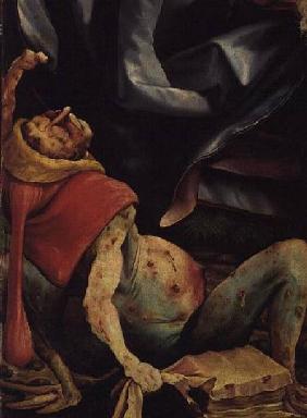Suffering Man, detail from the reverse of the Isenheim Altarpiece c.1510-15