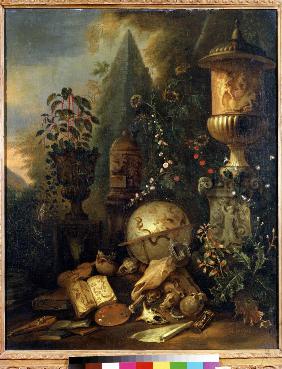 Vanitas. Stilleben mit Vase