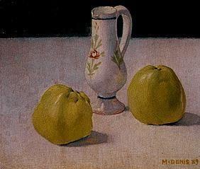 Stillleben mit Kanne und Äpfeln 1889